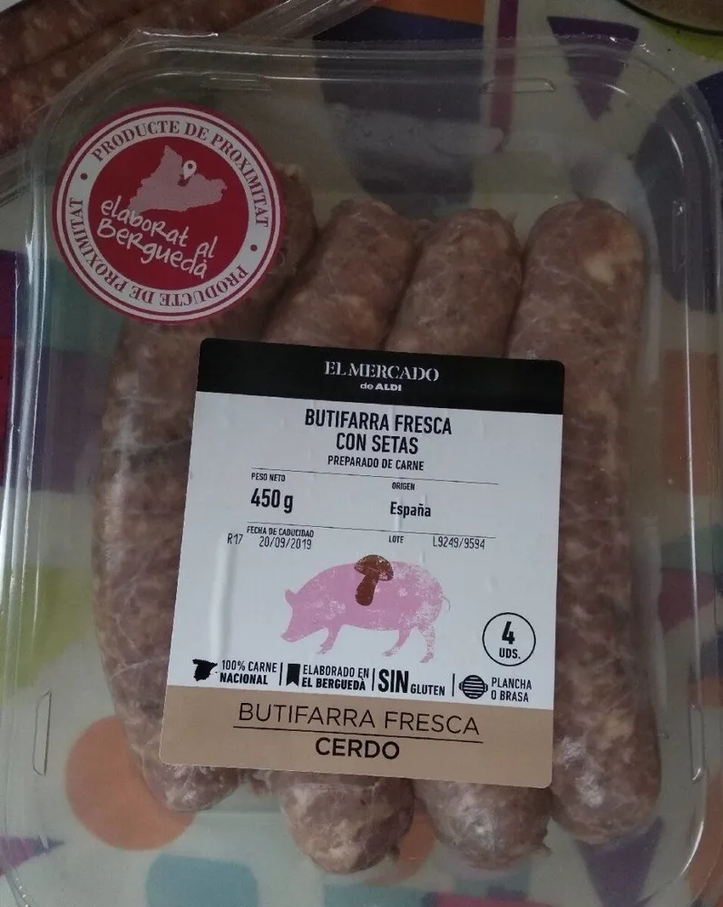 Butifarra fresca con setas