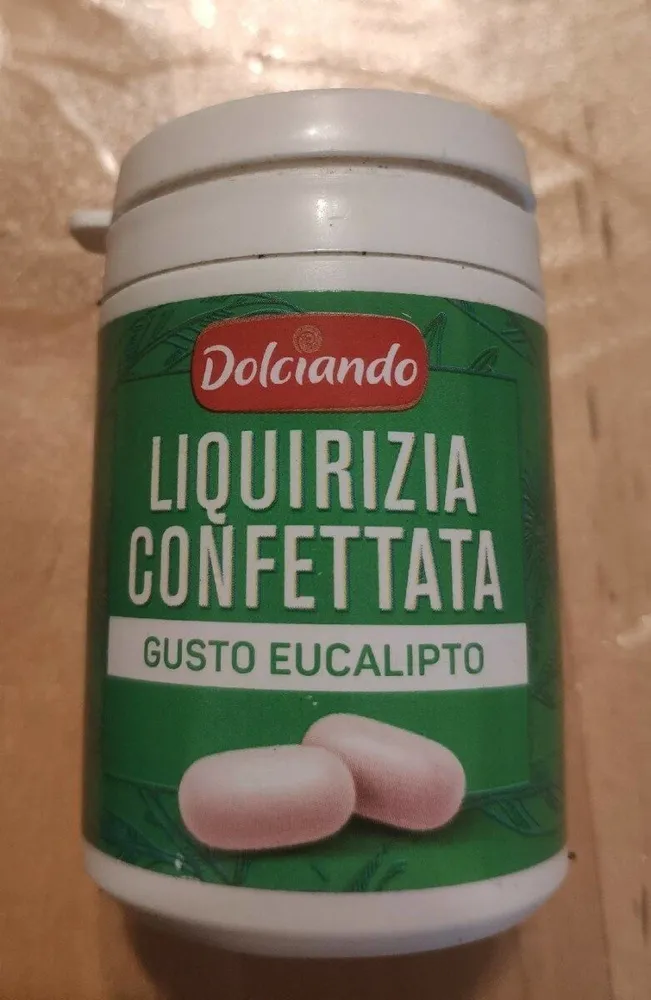 Liquirizia confettata gusto eucalipto