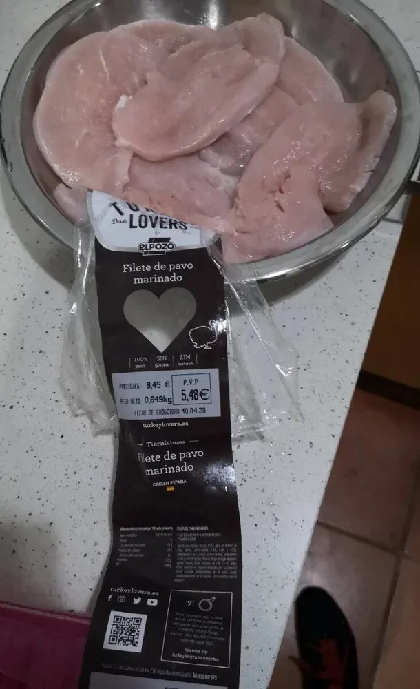 Filete de pavo marinado