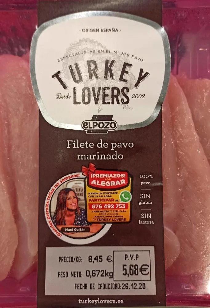 Filete de pavo marinado