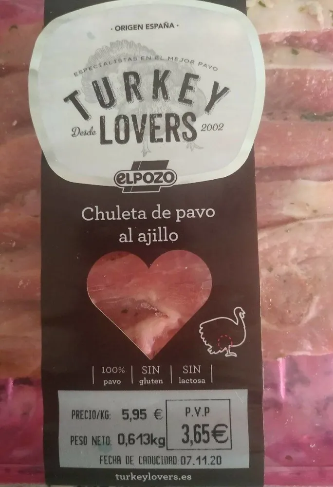 Chuletas de pavo al ajillo