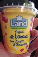 Yogurt banana con confetti al cioccolato