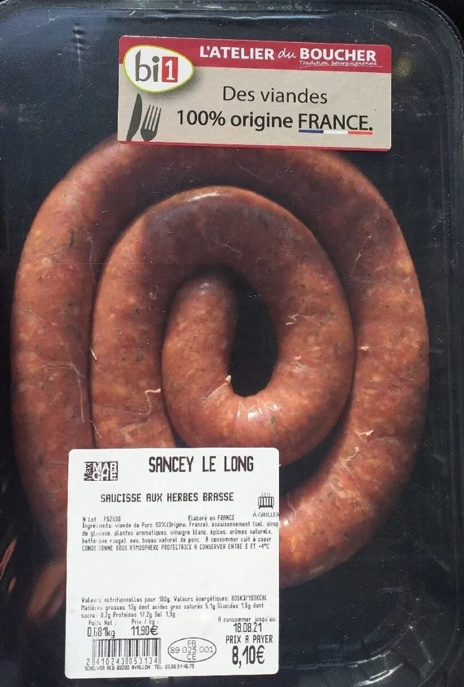 Saucisse aux herbes