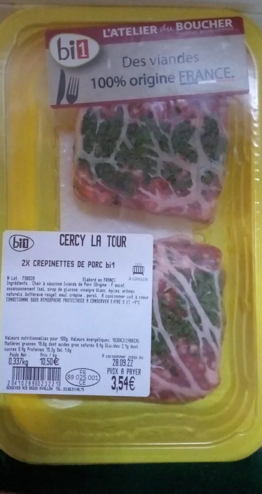 Crepinettes de porc