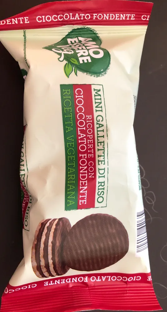 Mini Gallette Di Riso Ricoperte Di Cioccolato Fondente