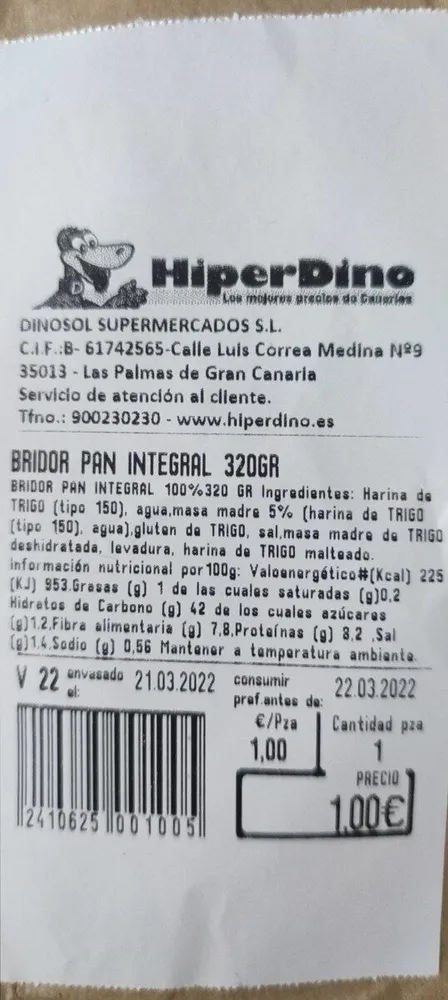 Bridor Pan Integral HiperDino