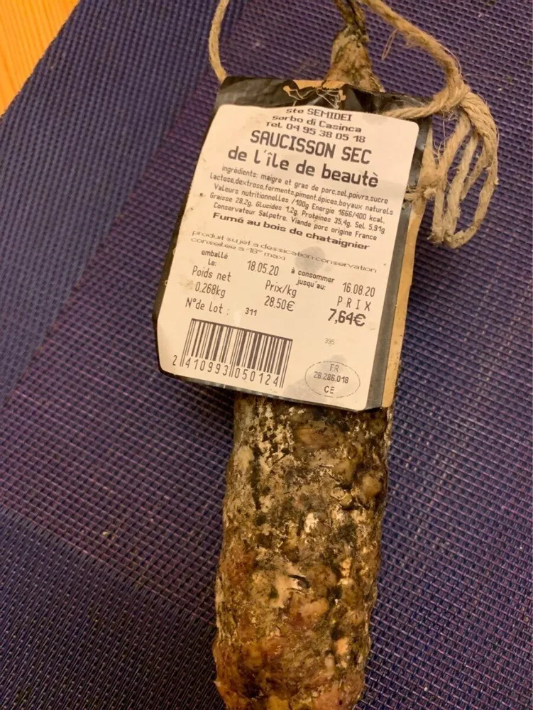 Saucisson sec de l'ile de beauté