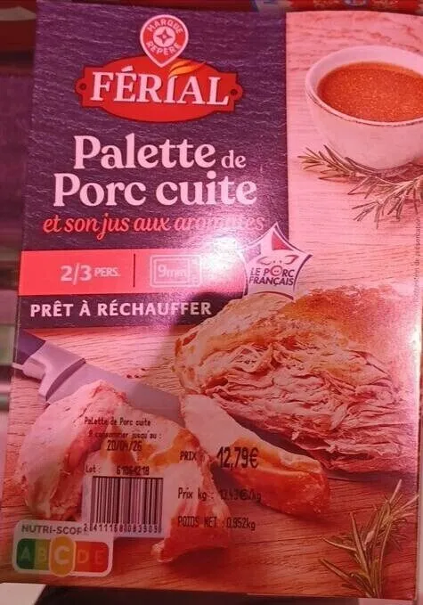 Palette de porc cuite