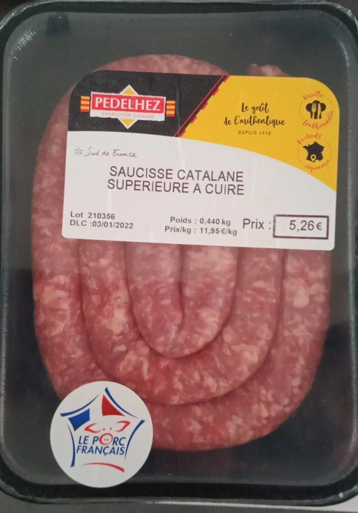 Saucisse catalane supérieur à cuire