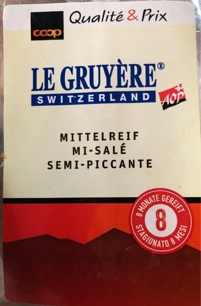 Gruyère Mi-Salé