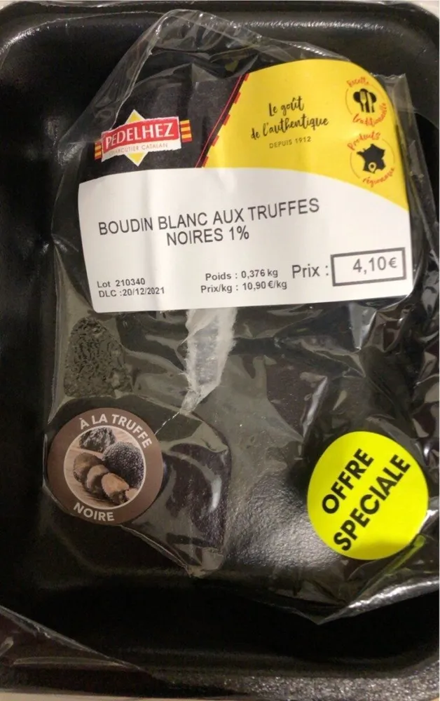 Boudin blanc aux truffes noires 1%