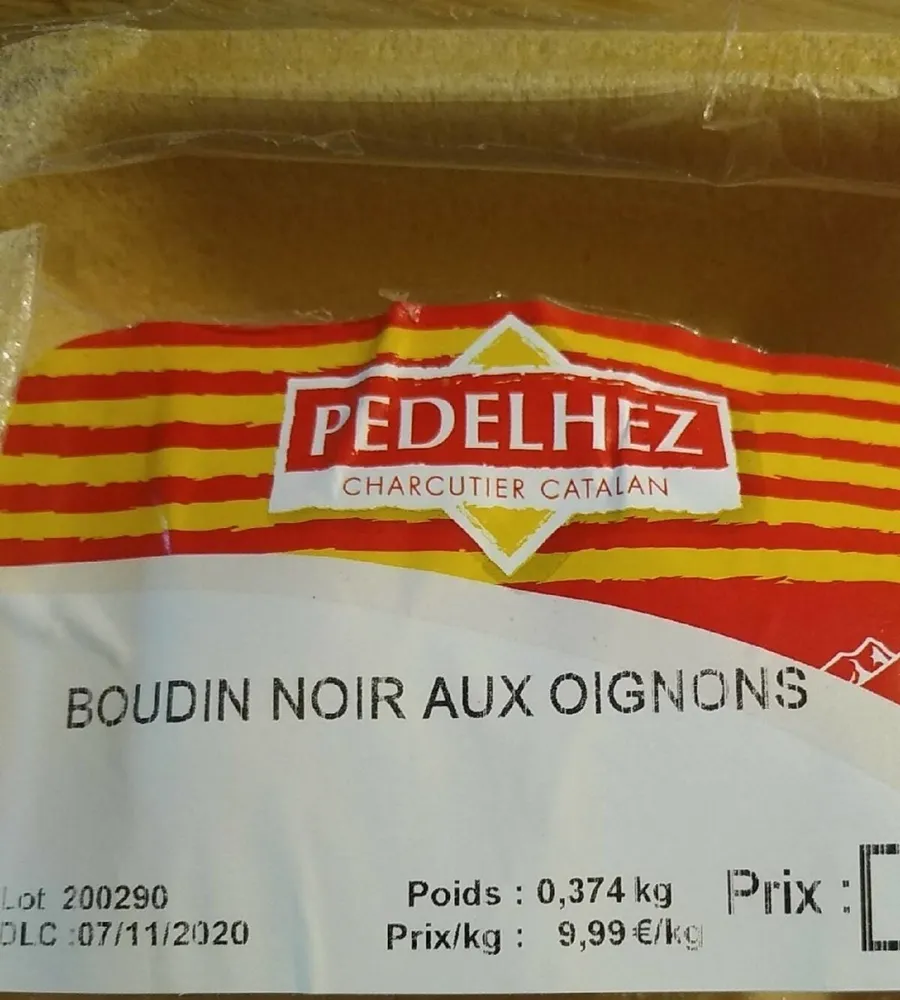 Boudin noir aux oignons