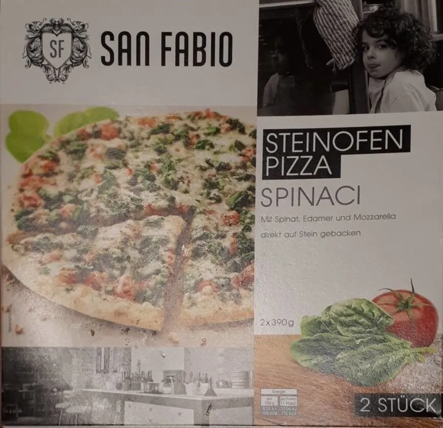 Steinofen Pizza Spinaci