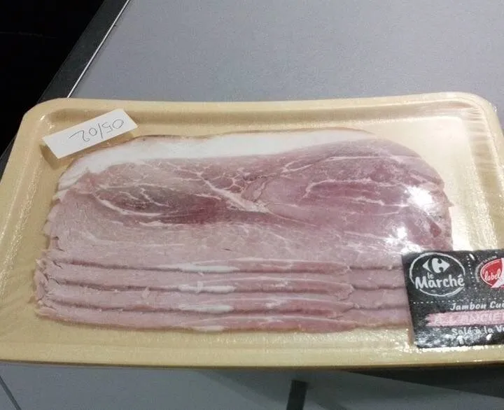 Jambon cuit à l'ancienne  salé à la veine label rouge