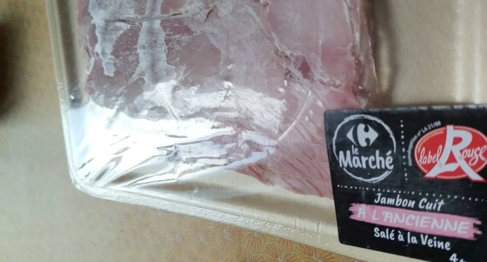 Jambon cuit. Le marché,label rouge