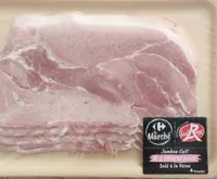 Jambon cuit à l'ancienne. Label rouge avec couenne