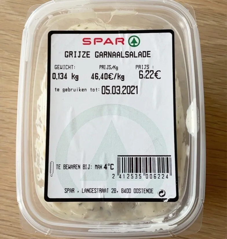 Salade de crevettes grises