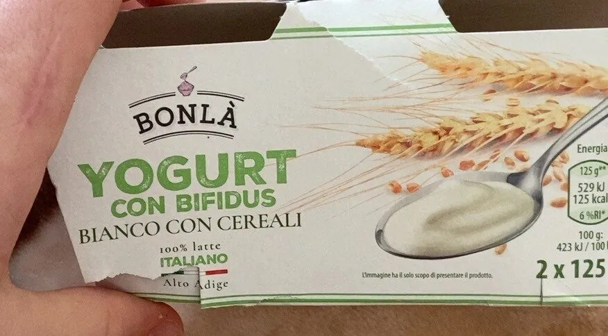 Yogurt con bifidus bianco con cerali