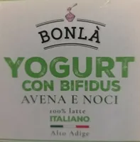 Yogurt con bifidus avena e noci