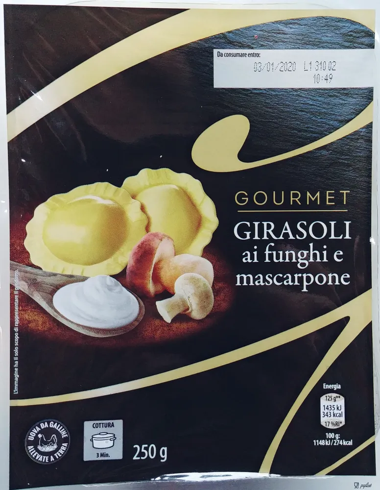 Girasoli ai funghi e mascarpone.