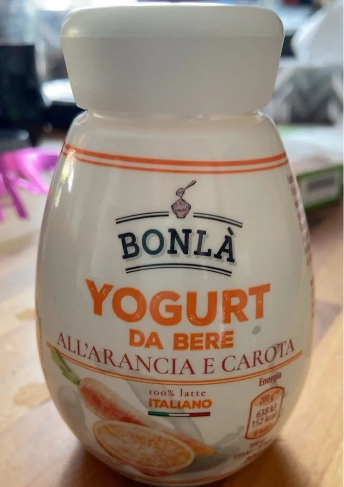 yogurt da bere arancia e carota