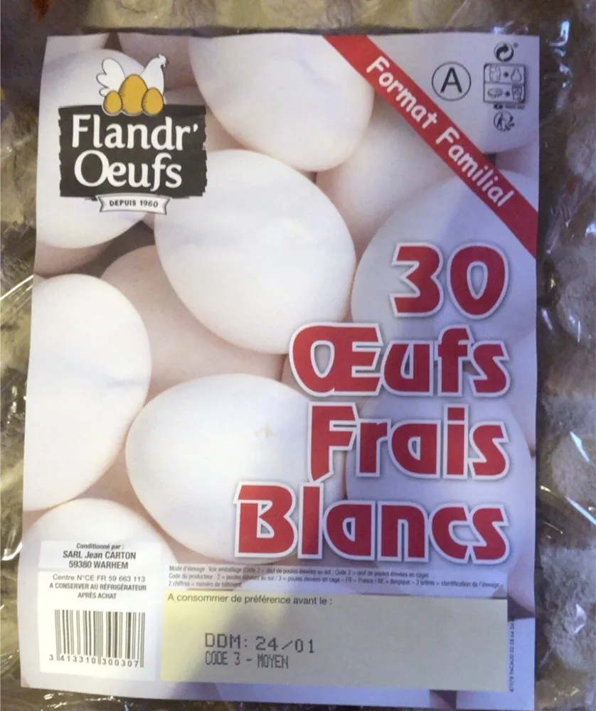 30 oeuf frais