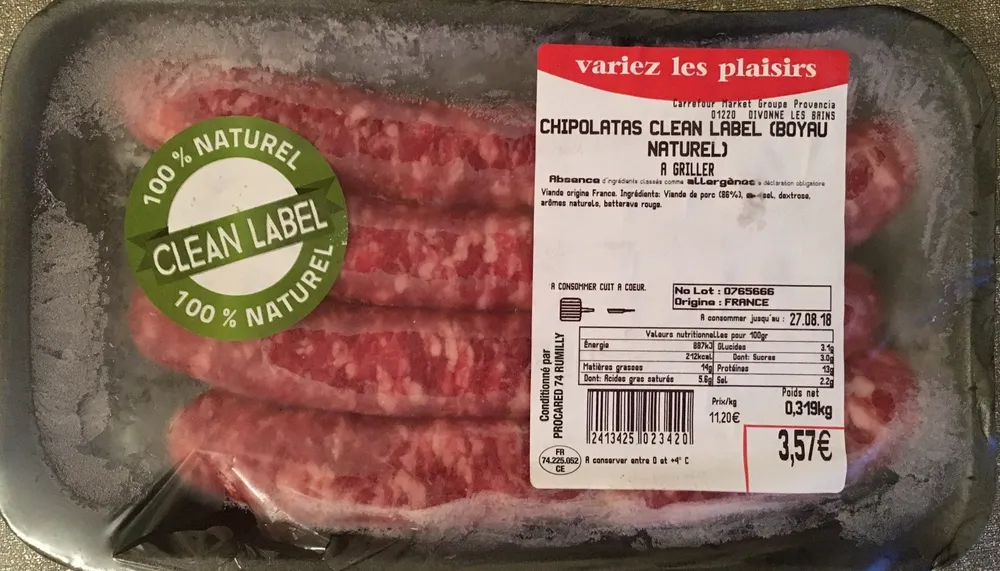 Chipolatas Clean Label