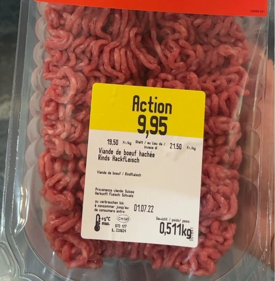 Viande de boeuf hachée