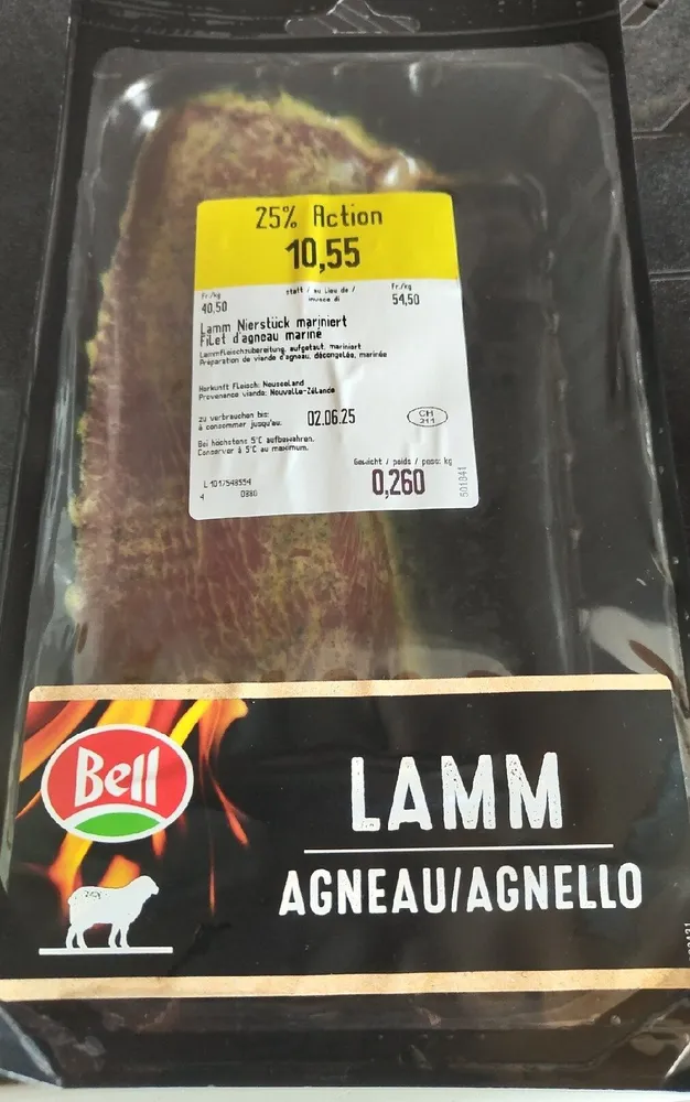 Lamm Nierstück Mariniert