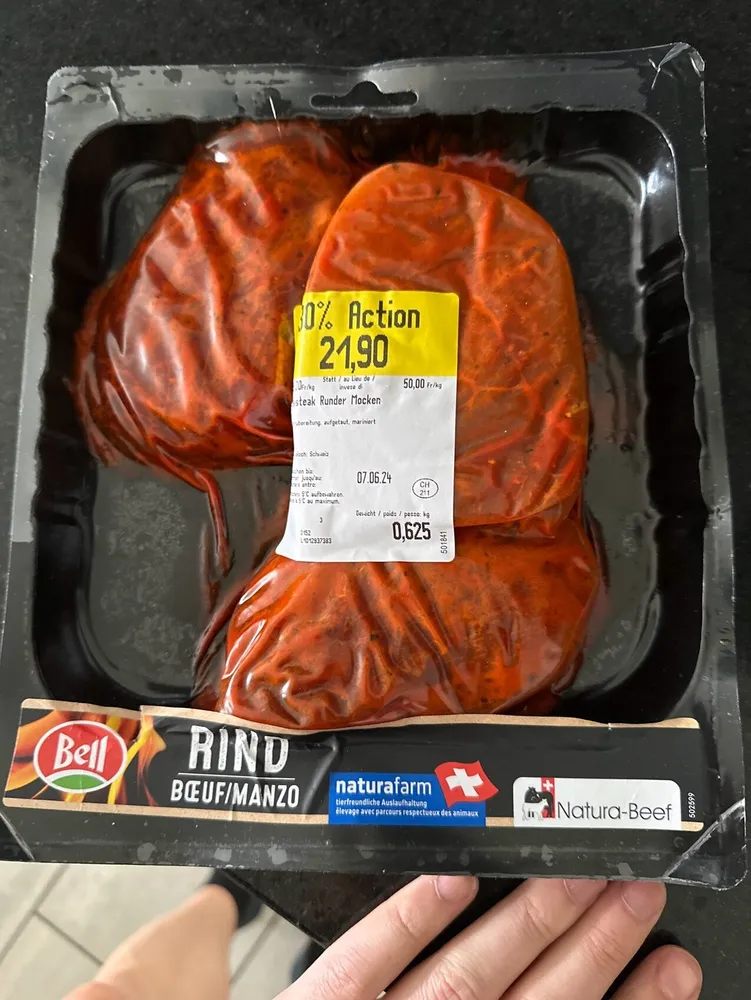 Rindssteak Runder Mocken