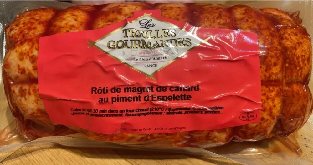Roti de magret de canard au piment d’espelette