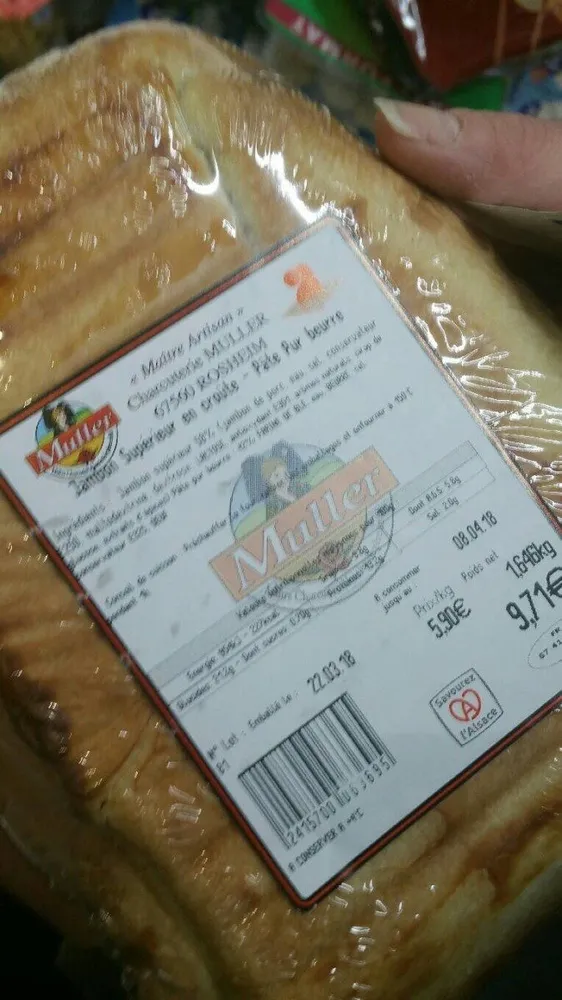 Jambon supérieur en croûte