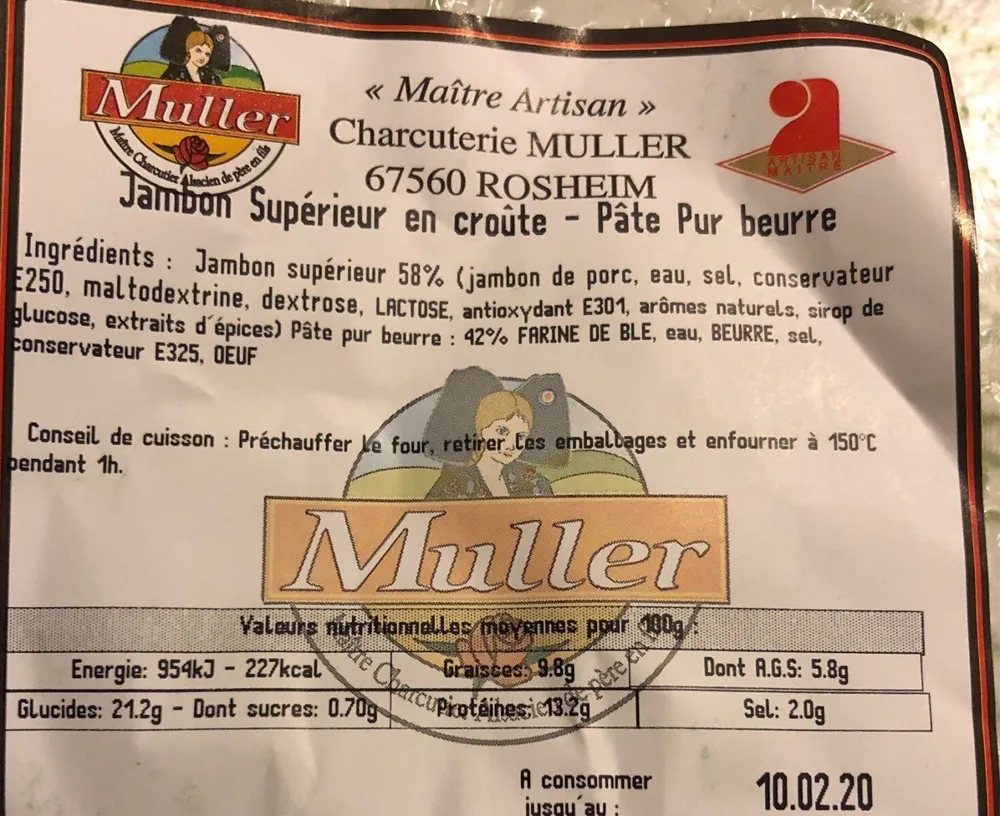 Jambon en croute - Pate pur beurre