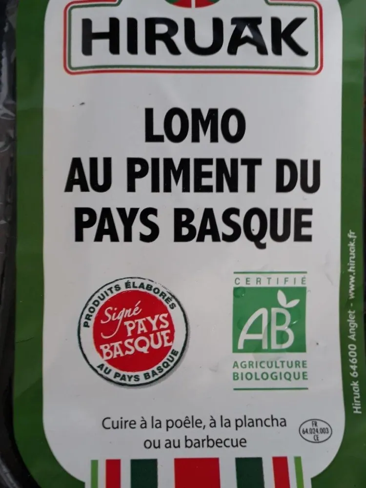 Lomo au piment du pays basque
