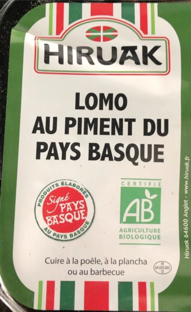 Lomo au piment du Pays basque