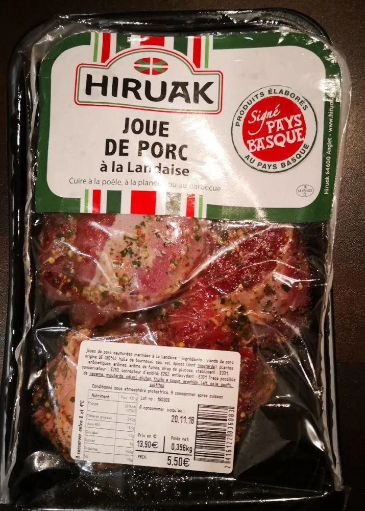 JOUE DE PORC à la Landaise