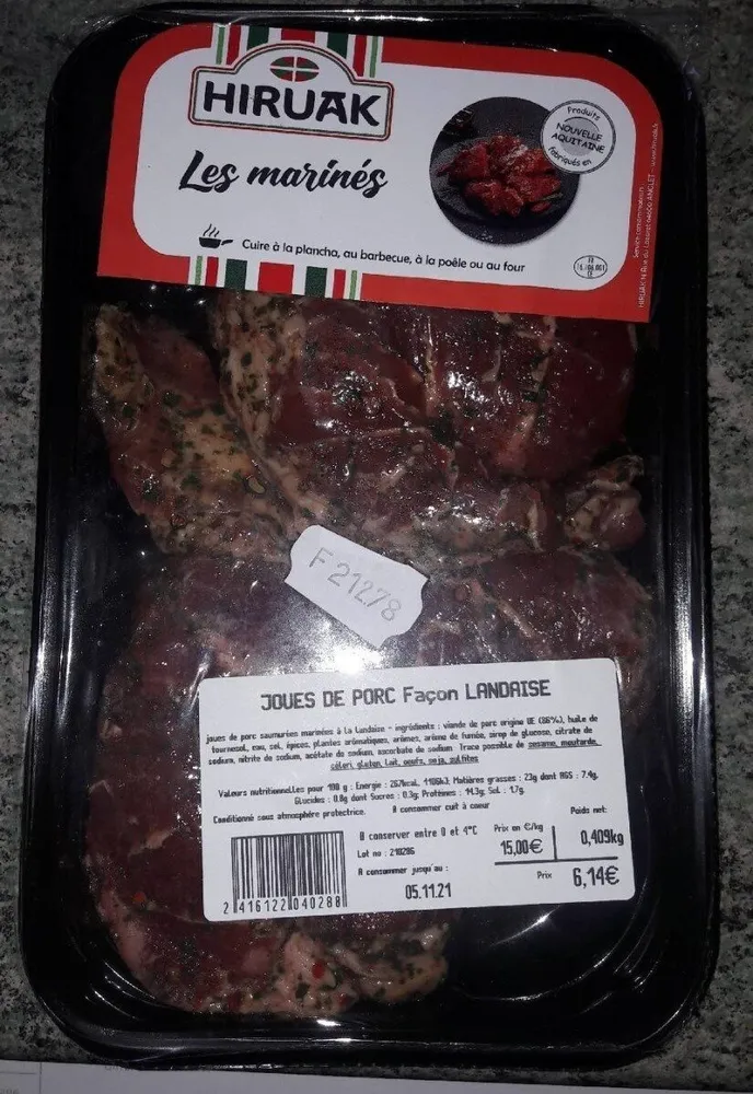 Joues de porc façon landaise