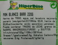 Pan blanco Barra 220G