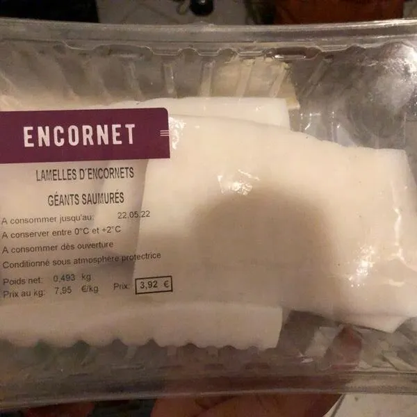 Lamelles d encornet géants saumures