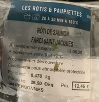 Roti saumon farci saint-jacques