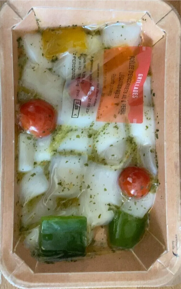 Poelee d’encornet ail et persil recette piquante