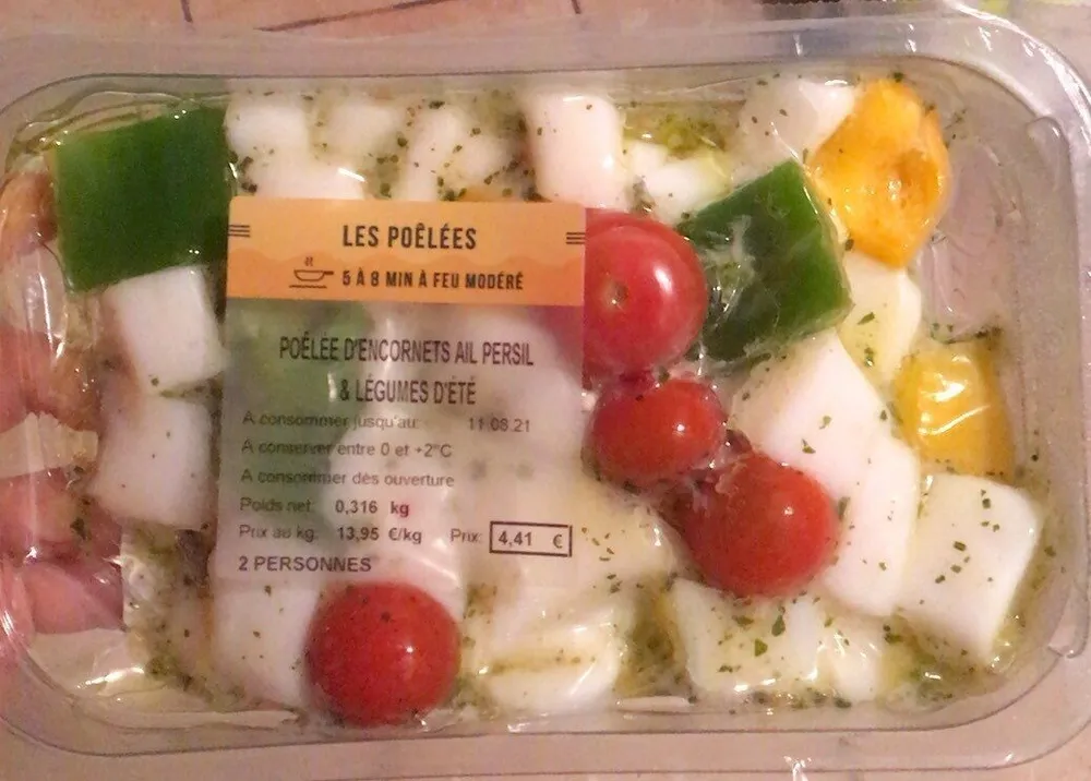 Poêlée d’encornets ail persil