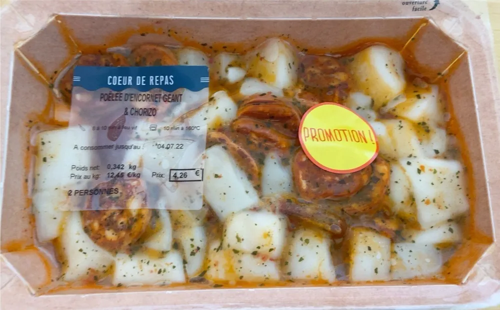 Poêlée d’encornet et chorizo