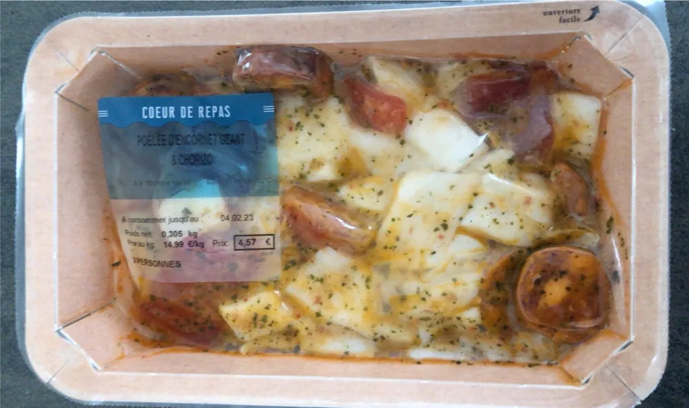 Poêlée encornet geant et chorizo