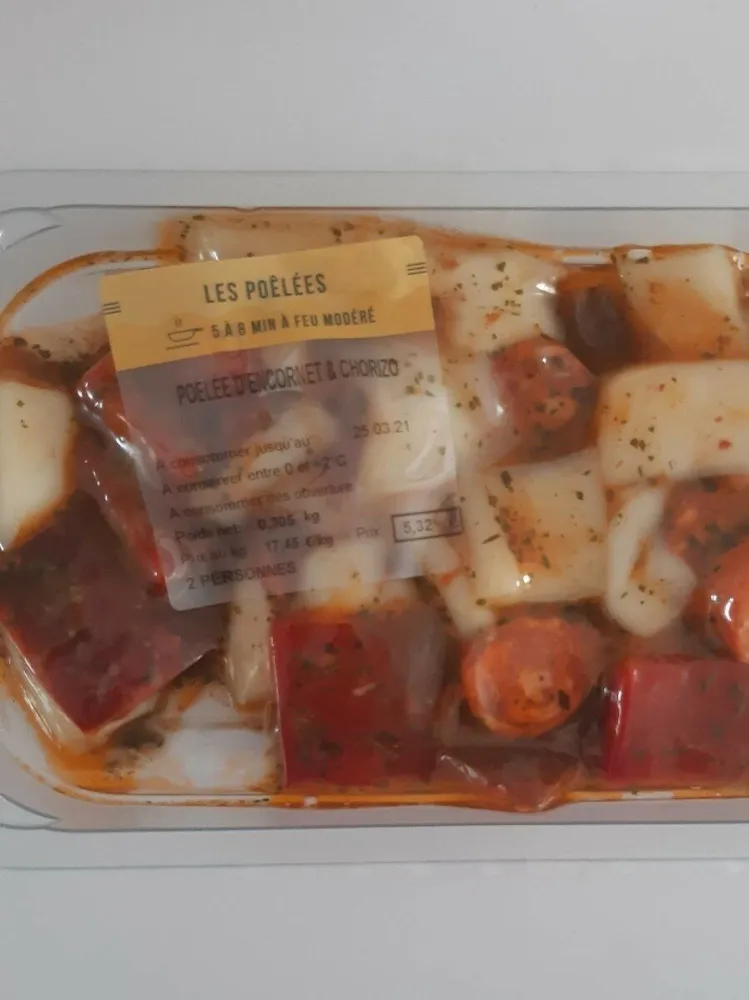 Poêlée d d'encornet et chorizo