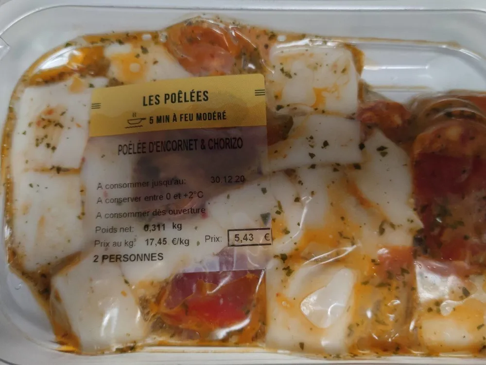 Poêlée d'encornet et chorizo