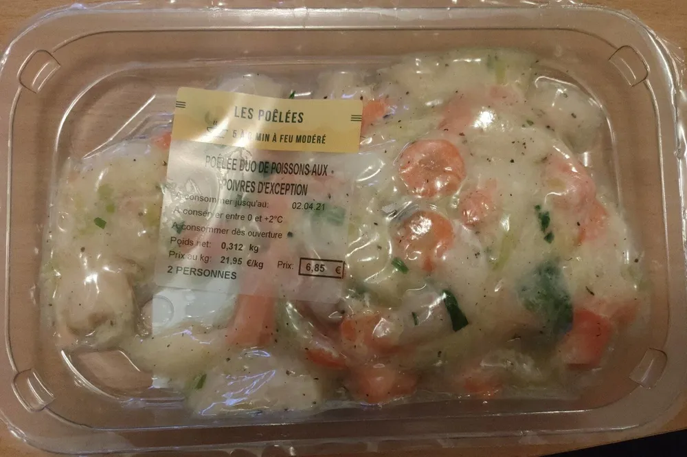 Poêlée duo de poissons aux poivres d'exception