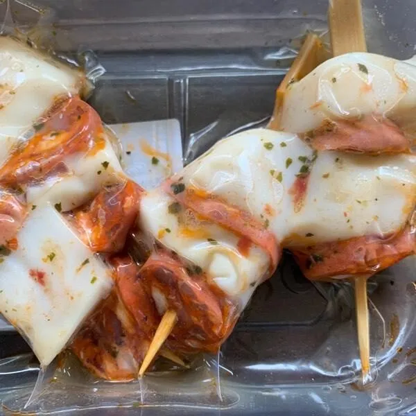 Brochettes encornet chorizo