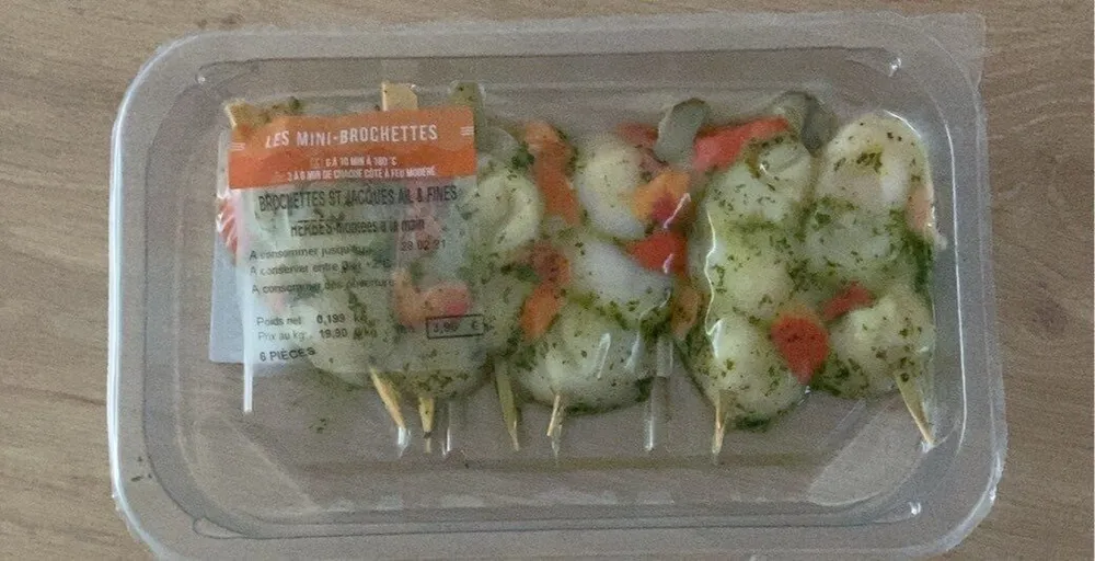 Brochette daint jacques et fines herbes