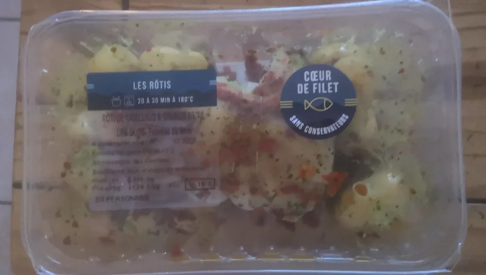 Roti cabillaud et saumon